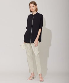 ICB 【接触冷感・洗える】エステルラミーチンツ テーパードパンツ