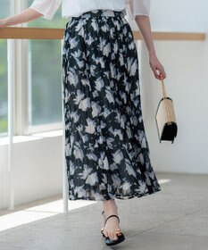 23区 【洗える】Ratti シャドーフラワープリント スカート