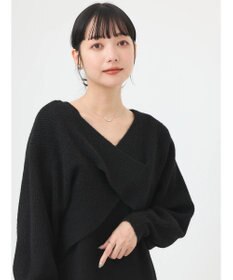 earth music&ecology Ｓｅｔ２点クロスニット＋ノースリーブニットワンピース