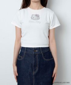 WEGO 【サンリオ】HELLOKITTYコラボラインストーンワンポイントT