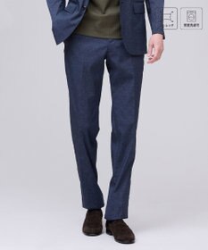 J.PRESS MEN 新色【MECHANICAL】【セットアップ対応 / 超軽量 / 清涼感 / 洗える】 ハイパワーストレッチ リネンルックパンツ_26年モデル ネイビー系8