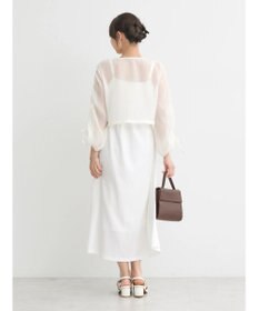 earth music&ecology キラキラシアーギャザーシャツ