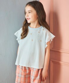 組曲 KIDS 【150-160㎝】 フルーティーボーダーTシャツ