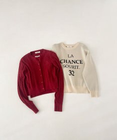 Feroux 【古畑星夏さん着用】レタードニット プルオーバー