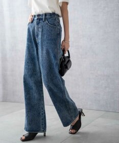 WEGO 【新色追加/美脚/XS～Lサイズ展開】ストレートデニムパンツ