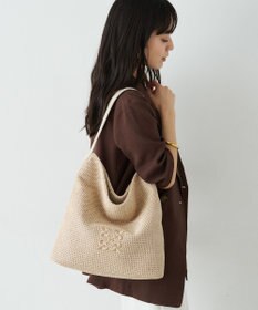 russet ナイロンラフィアワンショルダーバッグ(CE-1714)