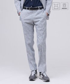 J.PRESS MEN 新色【MECHANICAL】【セットアップ対応 / 超軽量 / 清涼感 / 洗える】 ハイパワーストレッチ リネンルックパンツ_26年モデル ライトグレー系