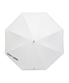 MOONBAT 【1級遮光/遮熱/UV】POLO RALPH LAUREN（ポロ ラルフローレン）晴雨兼用日傘  ストライプ スカラ刺繍 長傘