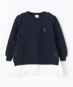 組曲 KIDS 【90-100㎝】フラワーキルト トレーナー