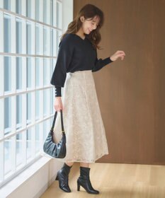 Feroux 【洗える】Vネック プルオーバー ニット