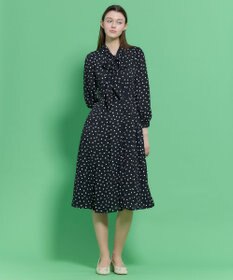 TOCCA 【八木アリサさん着用】【消臭】PROMISE RIBBON ROSETTE ドット柄ドレス