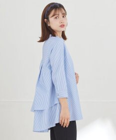 Tiaclasse 【安田美沙子さん着用】日本製ジョーゼットピンタックテーパードパンツ