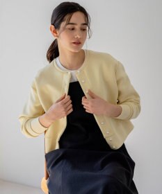 組曲 L 【パールボタン付き】ダンボールジャージー カーディガン