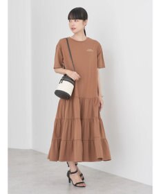 earth music&ecology バックロゴティアードワンピース