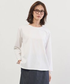 J.PRESS LADIES ベーシックジャージー シャツテール カットソー ホワイト系