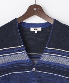 JOSEPH ABBOUD 【サスティナブル】スラブギマボーダー カーディガン