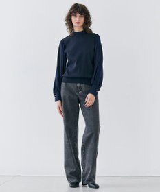 BEIGE， 【洗える・SPRiNG 3月号掲載】FICUS / デニムワイドストレートパンツ