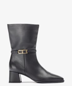 BONTRE 【UNISA/ウニサ】トリム付きスクエアトゥアンクルブーツ/LUNES-UA