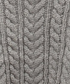 Green Parks フリンジスリーブショート丈ケーブルニット