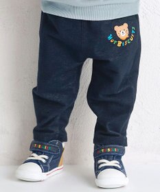 MIKI HOUSE HOT BISCUITS 【80-120cm】 パステルロゴ ストレッチパンツ