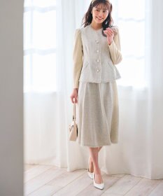 Feroux 【セットアップ対応】春ツイード コンパクトジレ