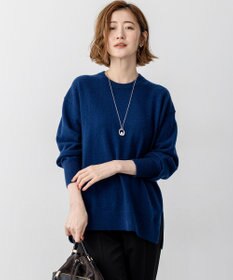 23区 【見上愛さん着用/Oggi・STORY掲載】ピュアカシミヤ クルーネック ニット ブルー系