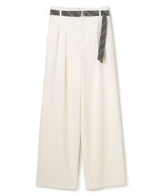 BEIGE， ZEPHYR / ベルト付き 2タックワイドパンツ
