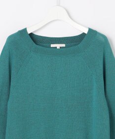 自由区 【アンサンブル対応】ペーパーコットンスクエアネックニット プルオーバー