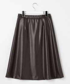 J.PRESS LADIES 【洗える】シンセティックマットleather スカート
