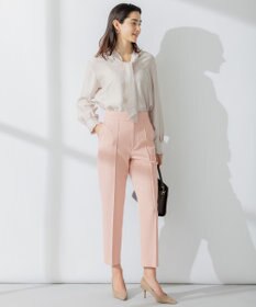 組曲 【セットアップ対応・前後着用可】ニュアンスシフォン ブラウス