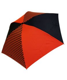 +RING レディース向け プラスリング 簡単開閉式折傘55cm RED-CHK T873