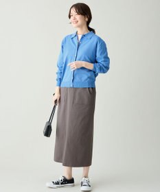 ANY L コットンブレンドポロカーデ