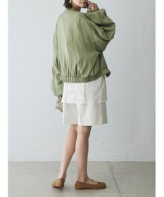 Green Parks AnriettMusee シャーリングスリーブＴシャツ＋レースキャミソールＳＥＴ