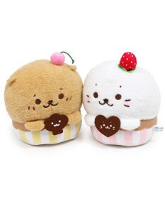 Mother garden しろたん カップケーキ マスコット 20cm お座りぬいぐるみ