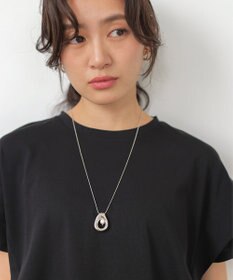 組曲 センターパールメタルリングネックレス