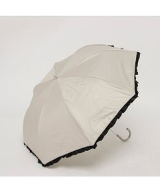 UNBILLION カシュネ cachenez / 【晴雨兼用】【日傘】UV カット率99％以上 PUバイカラーフリルトップレス折りたたみ傘