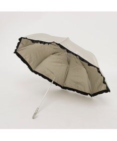 UNBILLION カシュネ cachenez / 【晴雨兼用】【日傘】UV カット率99％以上 PUバイカラーフリルトップレス折りたたみ傘