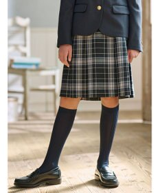 150-170cm】ウール綾チェック スカート（リボン付き） / 組曲 KIDS 