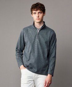 JOSEPH ABBOUD 【保温性/軽量り/ジャパンファブリック】ストライプジャカードジップ  プルオーバー
