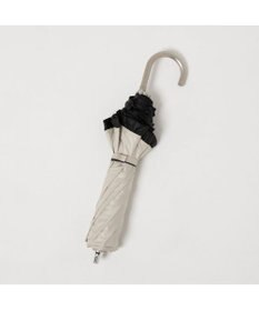 UNBILLION カシュネ cachenez / 【晴雨兼用】【日傘】UV カット率99％以上 PUバイカラーフリルトップレス折りたたみ傘