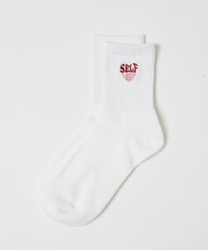 WEGO ハートロゴ刺繍ソックス