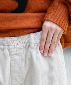 WEGO 【ウエストゴム/MLサイズ展開】イージーコーデュロイカーゴパンツ