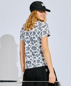 PW CIRCULUS 【永嶋花音プロ着用アイテム】【UV遮蔽率99.5% UVカット / 速乾 / ストレッチ】【WOMEN】アニマルドットモックT ゴルフウェア レディース