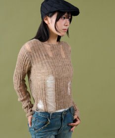 WEGO ダメージショートニット