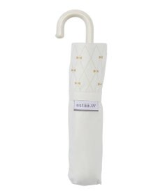 MOONBAT estaa 晴雨兼用 折りたたみ傘 リボンプリント 日傘 遮光 遮熱 UV