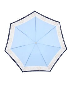 MOONBAT LANVIN en Bleu 折りたたみ傘 サテンプリントフラワー