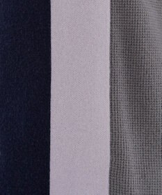 Tiaclasse 配色ワッフル切替ニットチュニック