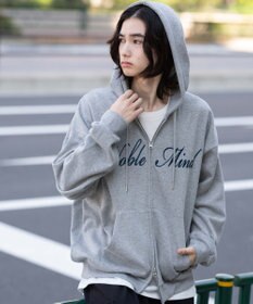 WEGO 【25年秋冬新作/ユニセックス着用ITEM/SMLサイズ展開】グラフィックロゴダブルZIPパーカー