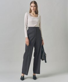 ICB 【洗える】【OUR WACOAL コラボ】カップイン スクエアネックロングTシャツ