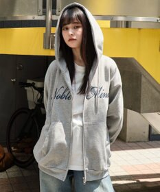 WEGO 【25年秋冬新作/ユニセックス着用ITEM/SMLサイズ展開】グラフィックロゴダブルZIPパーカー